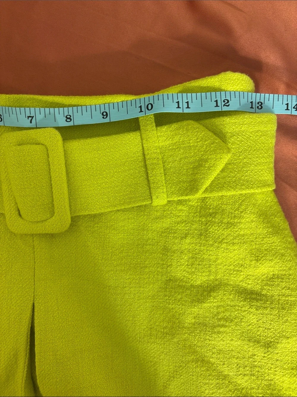 Maeve Lime Green Knit Skirt w/ Matching Belt
